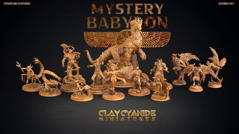 3D Printed Clay Cyanide Mystery Babylon - Marduk 28mm 32mm D&D - 3D Printing Boss 