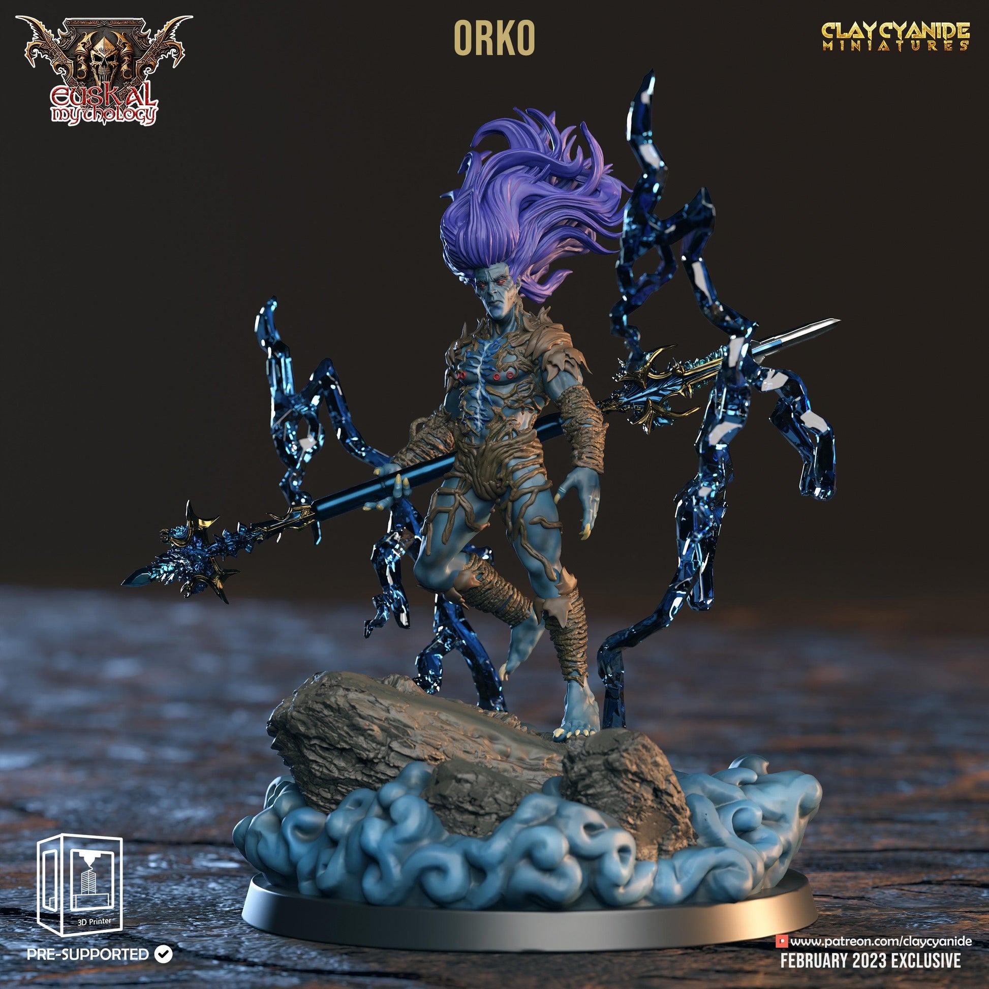 3D Printed Clay Cyanide Orko Euskal Mythology 28 32 mm D&D - 3D Printing Boss 