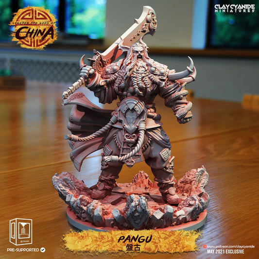 3D Printed Clay Cyanide Pangu Legends and Gods Of China 28 32 mm D&D - 3D Printing Boss 