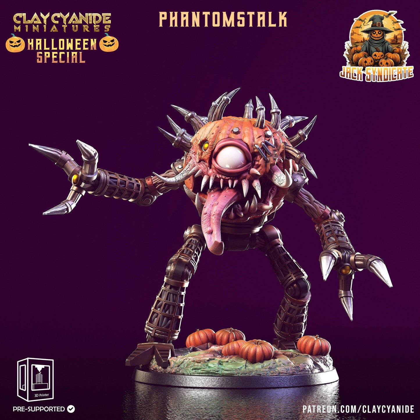 3D Printed Clay Cyanide Phantomstalk The Jack Syndicate Set 28 32 mm D&D - 3D Printing Boss 