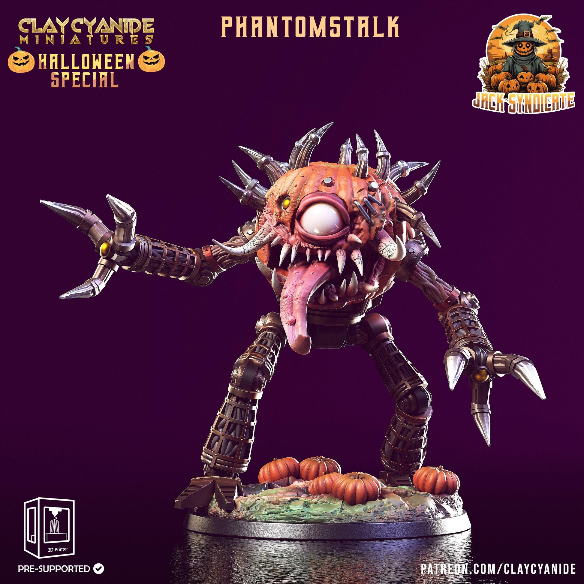 3D Printed Clay Cyanide Phantomstalk The Jack Syndicate Set 28 32 mm D&D - 3D Printing Boss 