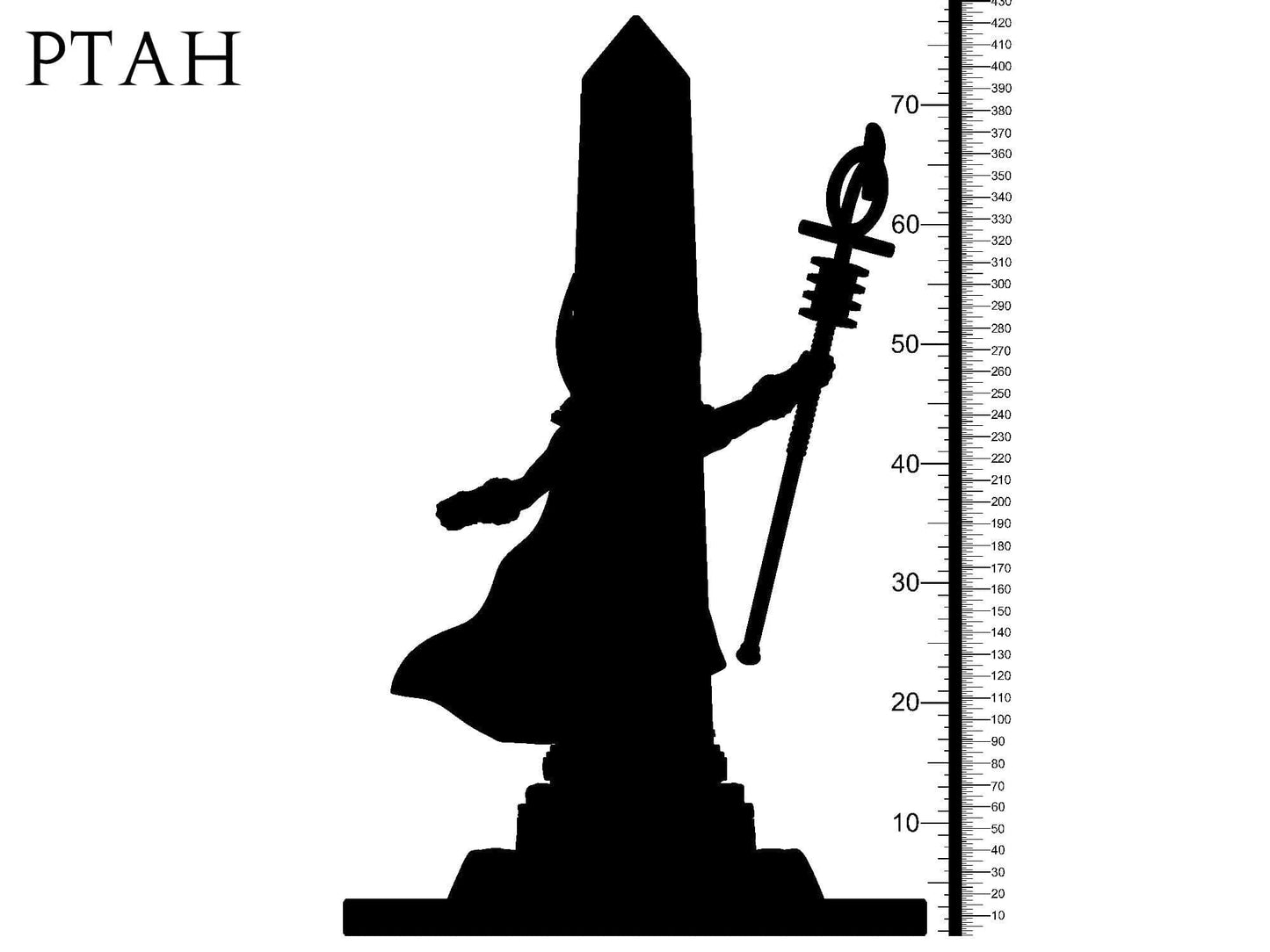 3D Printed Clay Cyanide Ptah Egyptian Mythology 28 32 mm D&D - 3D Printing Boss 