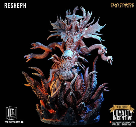3D Printed Clay Cyanide - Resheph 28mm 32mm D&D - 3D Printing Boss 
