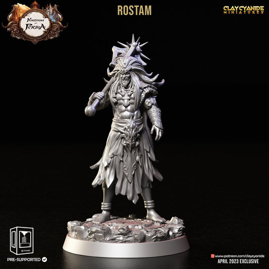 3D Printed Clay Cyanide Rostam Kingdom of Persia 28 32 mm D&D - 3D Printing Boss 
