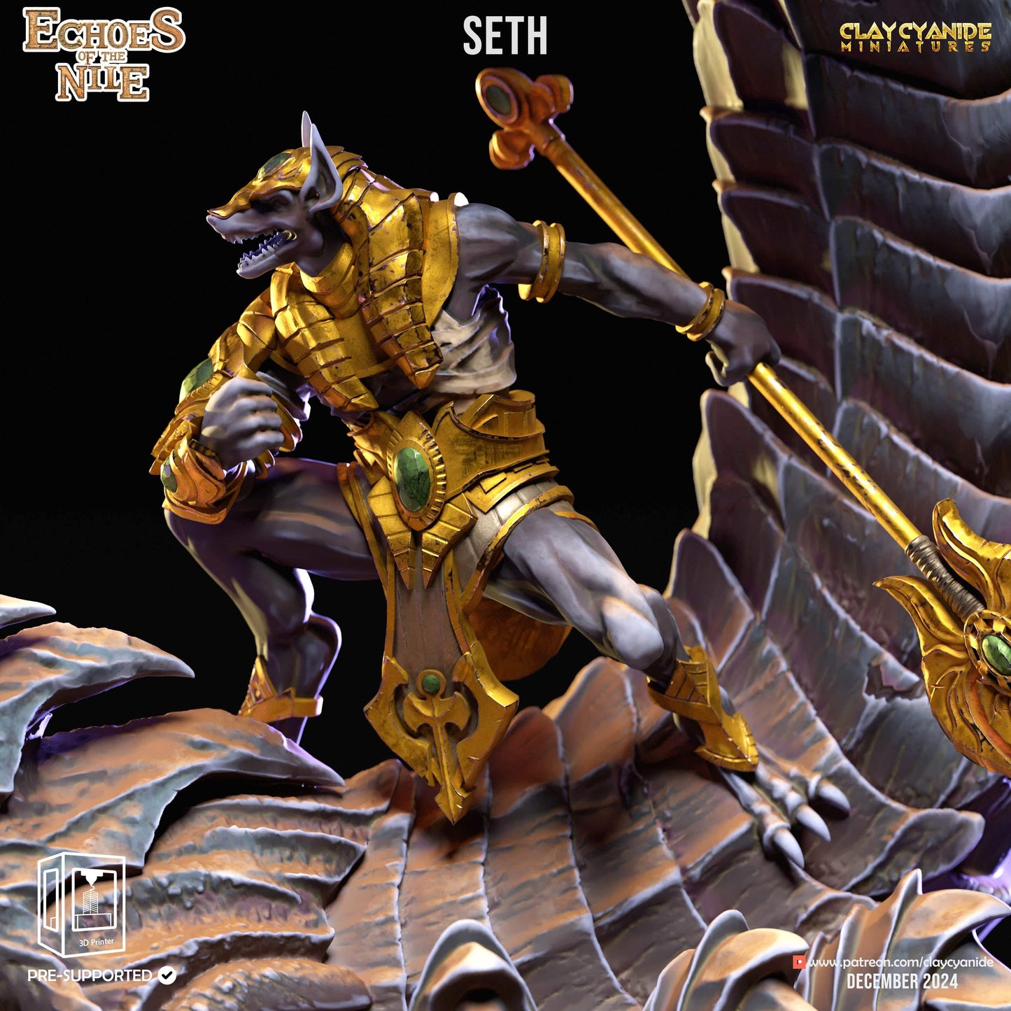 3D Printed Clay Cyanide Seth Giant Scorpion 28 32 mm D&D - 3D Printing Boss 