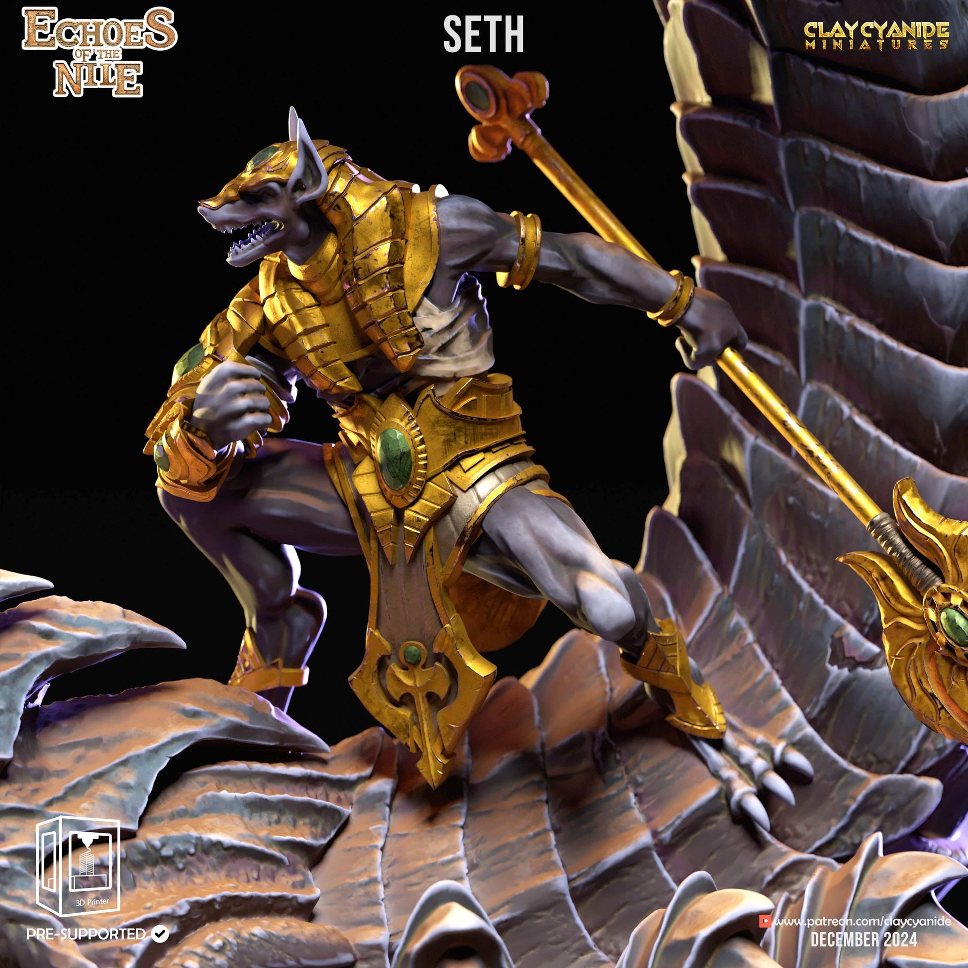 3D Printed Clay Cyanide Seth Giant Scorpion 28 32 mm D&D - 3D Printing Boss 