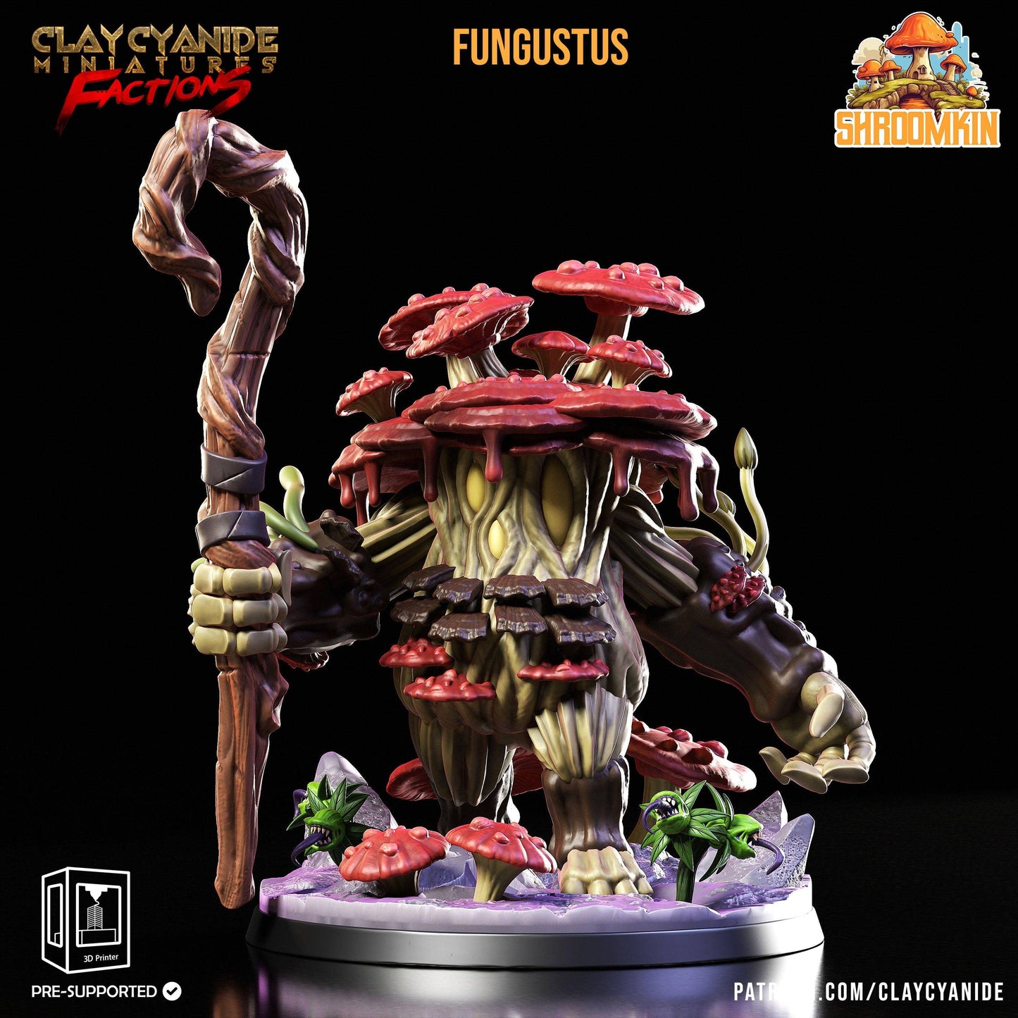 3D Printed Clay Cyanide Shroomkin Factions Tribes 28 32 mm D&D - 3D Printing Boss 
