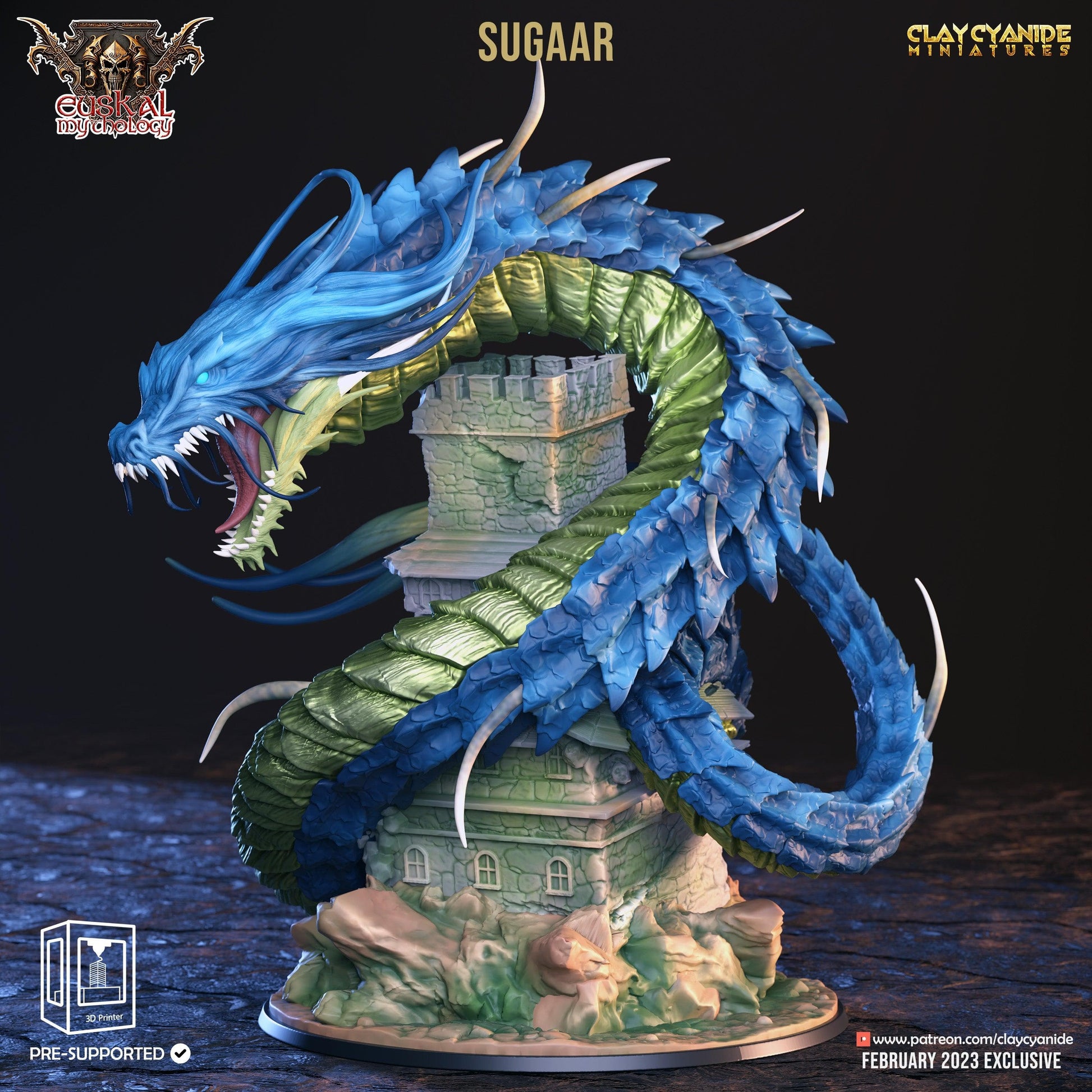 3D Printed Clay Cyanide Sugaar Euskal Mythology 28 32 mm D&D - 3D Printing Boss 