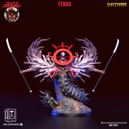 3D Printed Clay Cyanide Tengu The Gate of Ashura 28 32 mm D&D - 3D Printing Boss 