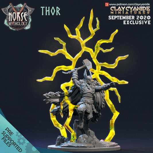 3D Printed Clay Cyanide Thor Norse Mythology 28 32 mm D&D - 3D Printing Boss 