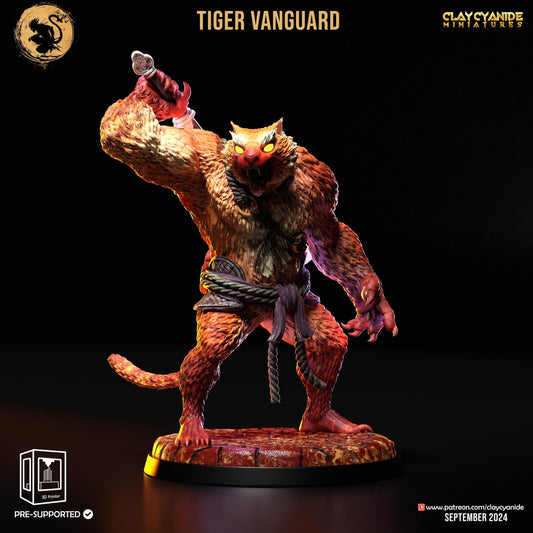 3D Printed Clay Cyanide Tiger Vanguard Black Myth - Wukong Set 28 32 mm D&D - 3D Printing Boss 