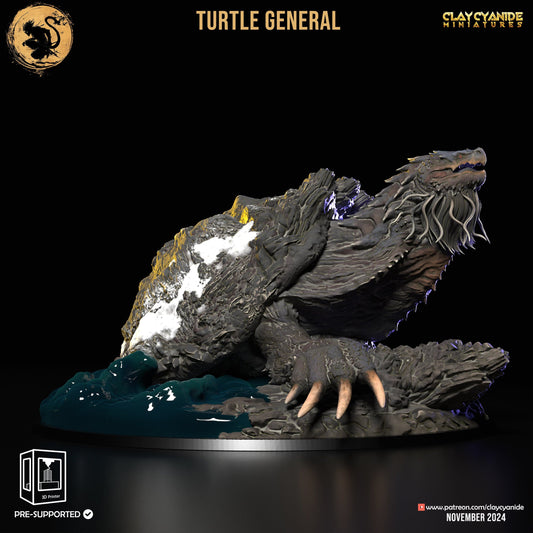 3D Printed Clay Cyanide Turtle General Black Myth Wukong 28 32 mm D&D - 3D Printing Boss 