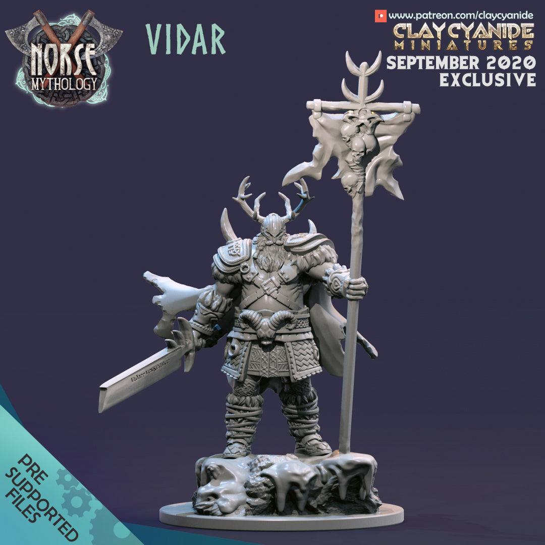 3D Printed Clay Cyanide Vidar Norse Mythology 28 32 mm D&D - 3D Printing Boss 