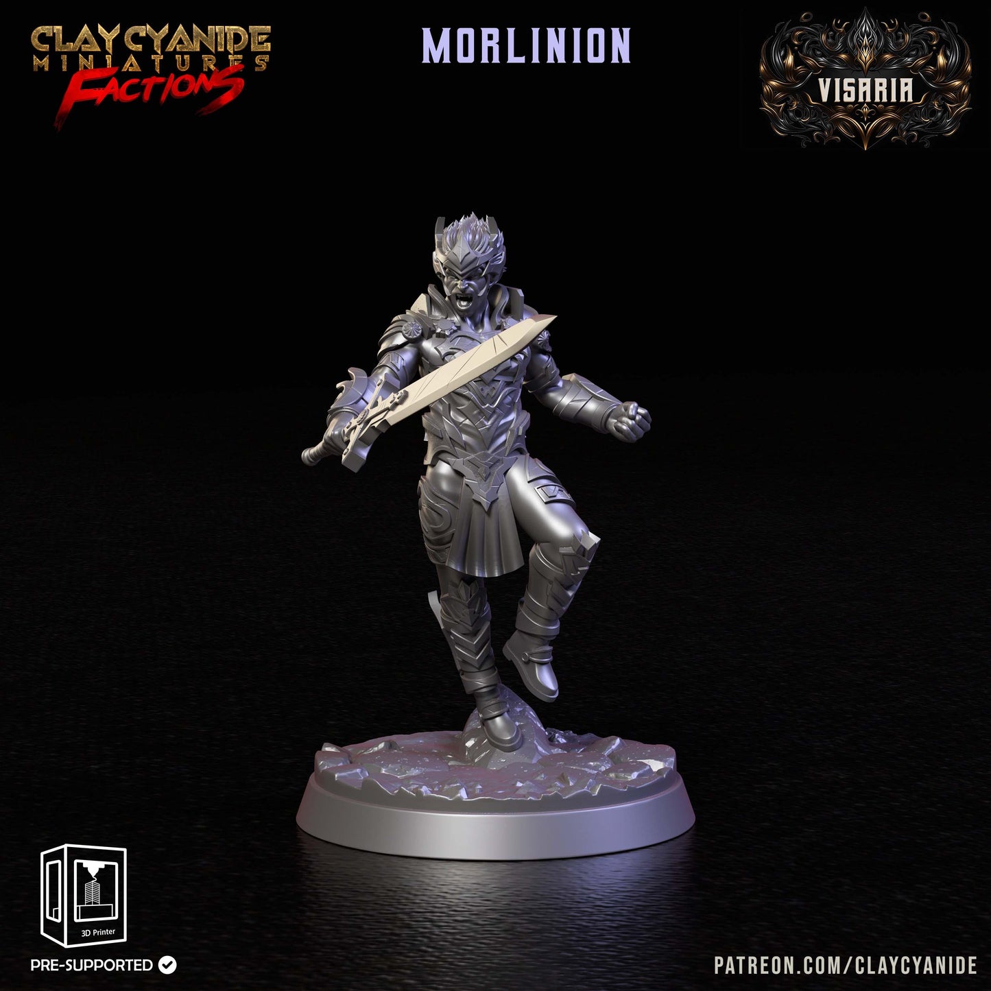 3D Printed Clay Cyanide Visarian Nobles Factions Ragnarok D&D - 3D Printing Boss 