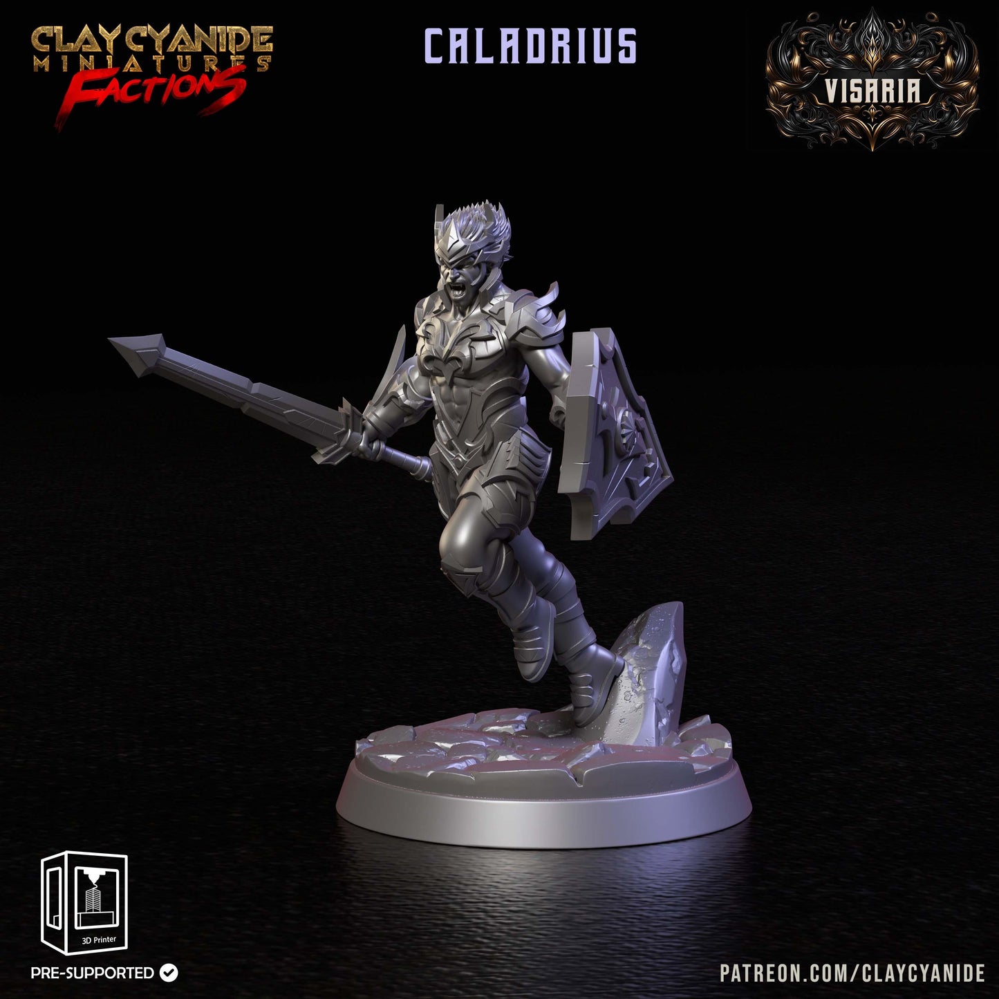 3D Printed Clay Cyanide Visarian Nobles Factions Ragnarok D&D - 3D Printing Boss 