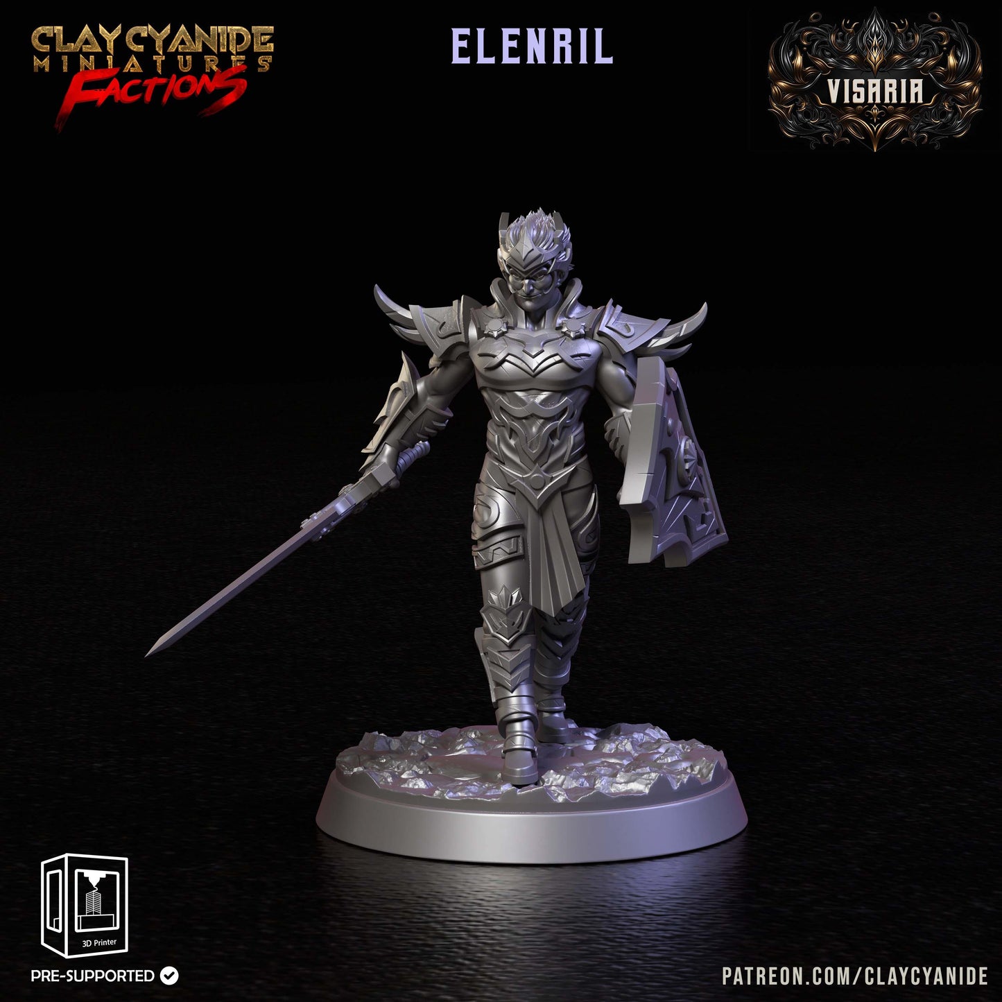 3D Printed Clay Cyanide Visarian Nobles Factions Ragnarok D&D - 3D Printing Boss 