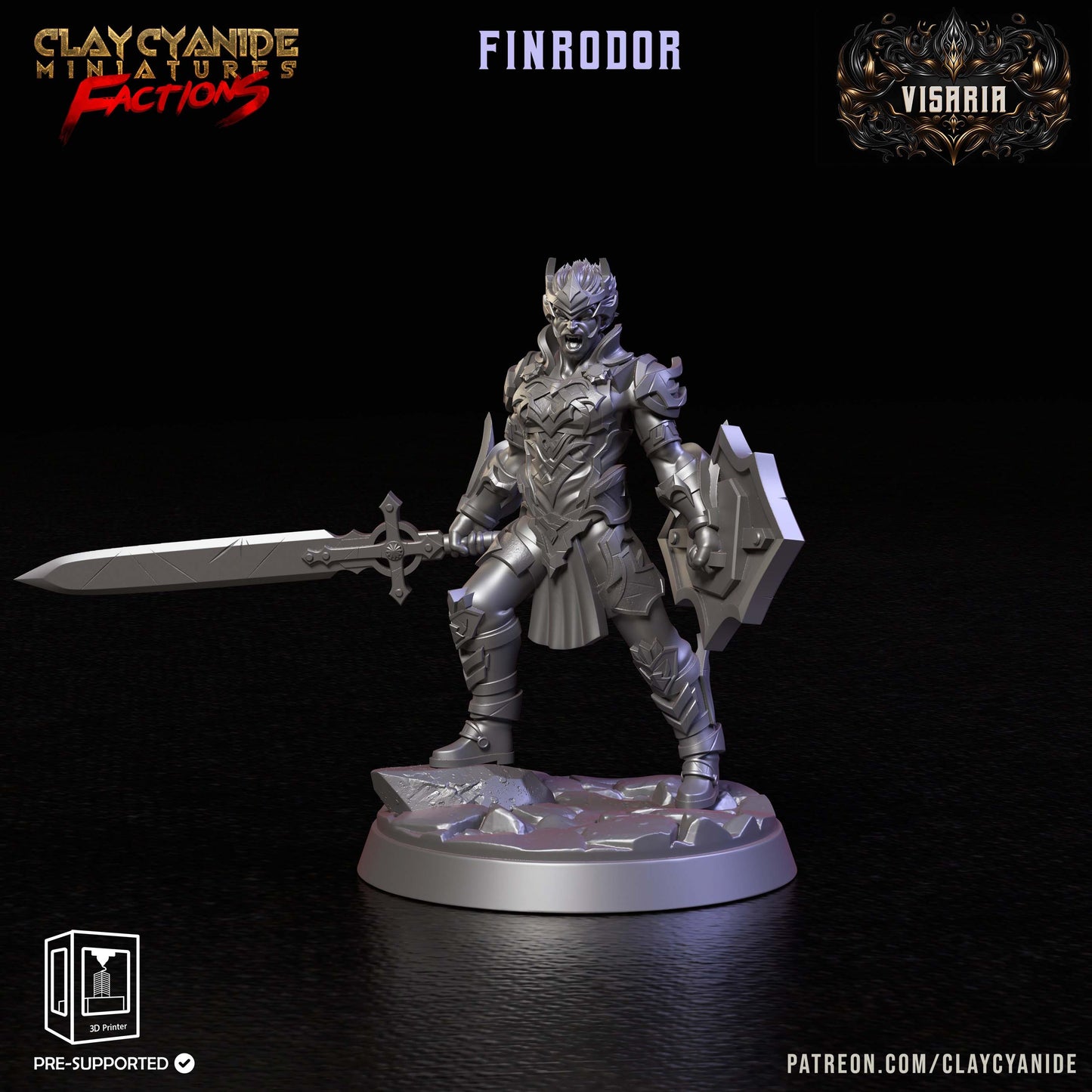 3D Printed Clay Cyanide Visarian Nobles Factions Ragnarok D&D - 3D Printing Boss 