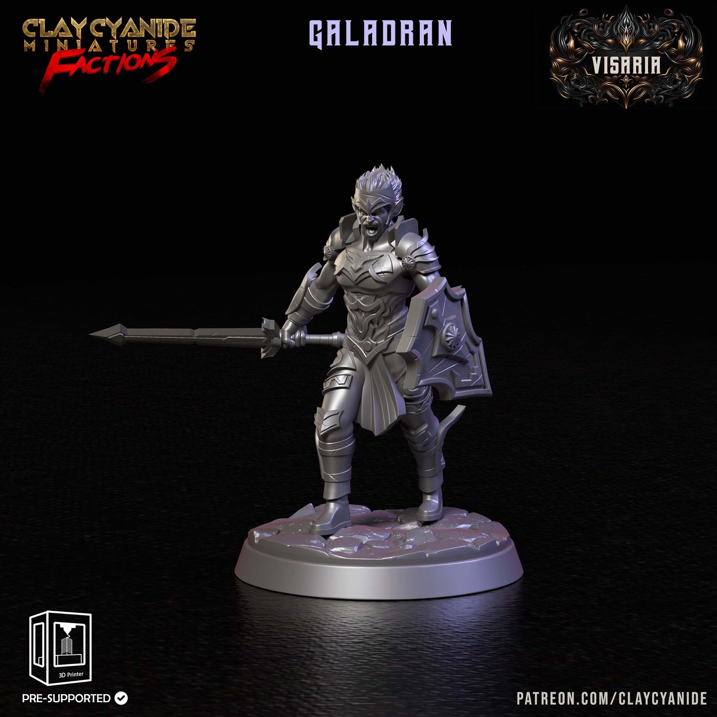 3D Printed Clay Cyanide Visarian Nobles Factions Ragnarok D&D - 3D Printing Boss 