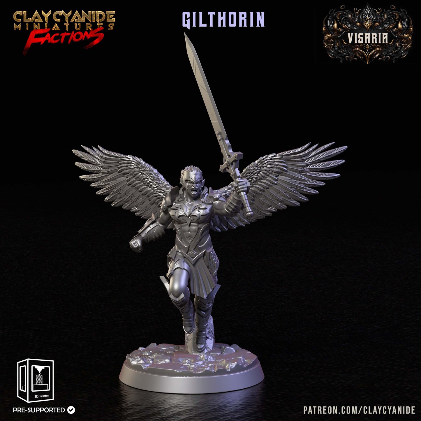 3D Printed Clay Cyanide Visarian Nobles Factions Ragnarok D&D - 3D Printing Boss 