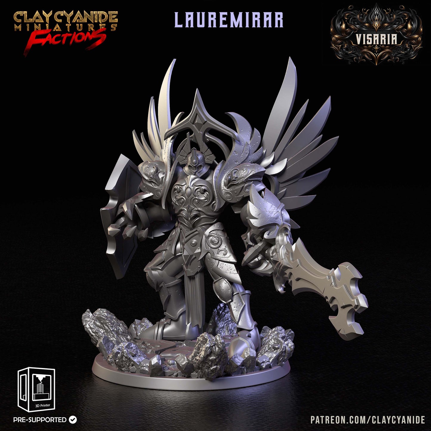 3D Printed Clay Cyanide Visarian Nobles Factions Ragnarok D&D - 3D Printing Boss 