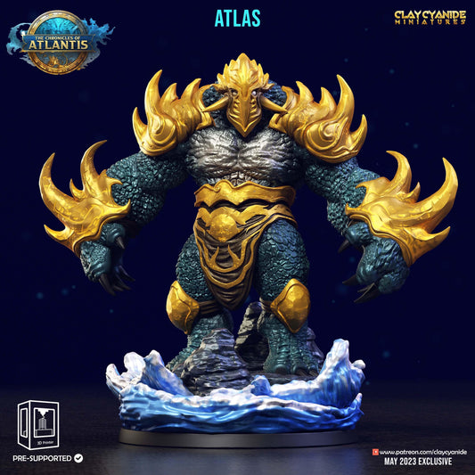 3D Printed Clay Cyanide Water Berserker The Chronicles of Atlantis 28 32 mm D&D - 3D Printing Boss 