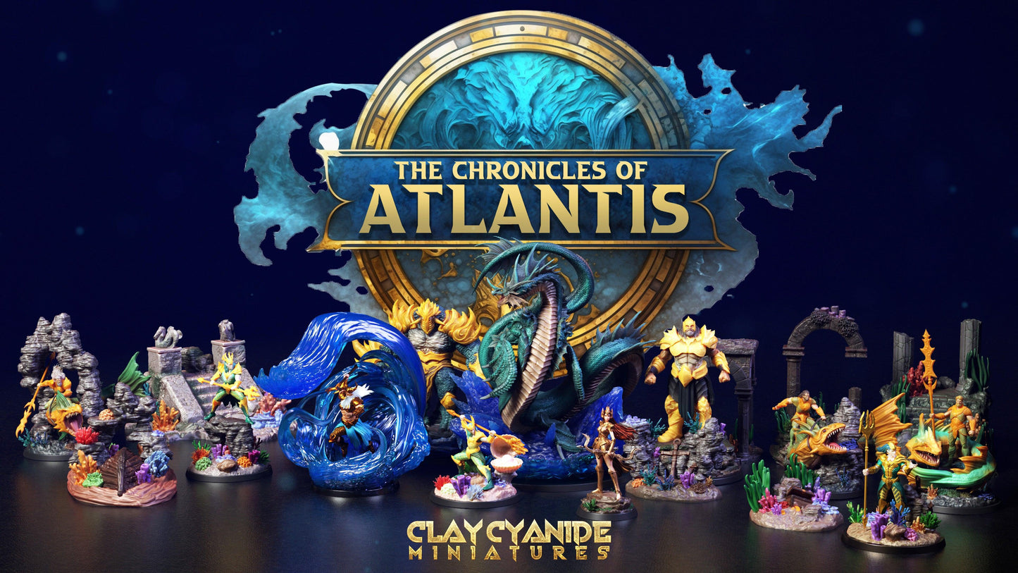 3D Printed Clay Cyanide Water Berserker The Chronicles of Atlantis 28 32 mm D&D - 3D Printing Boss 