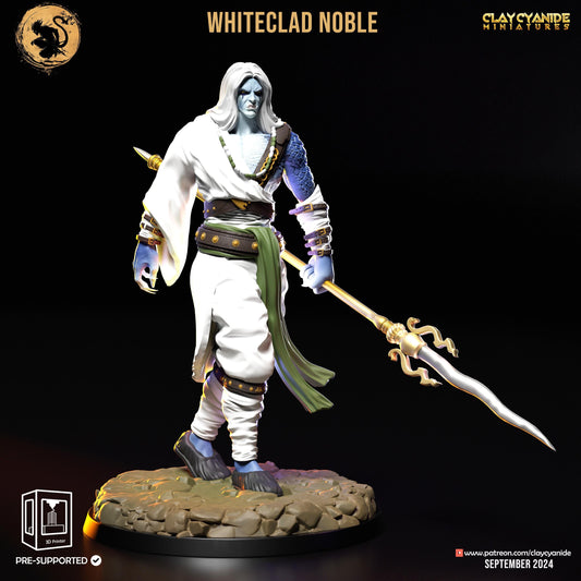 3D Printed Clay Cyanide Whiteclad Noble Black Myth - Wukong Set 28 32 mm D&D - 3D Printing Boss 