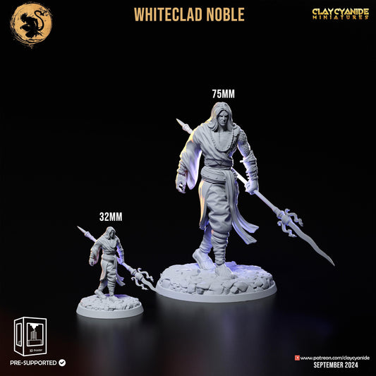 3D Printed Clay Cyanide Whiteclad Noble Black Myth - Wukong Set 28 32 mm D&D - 3D Printing Boss 