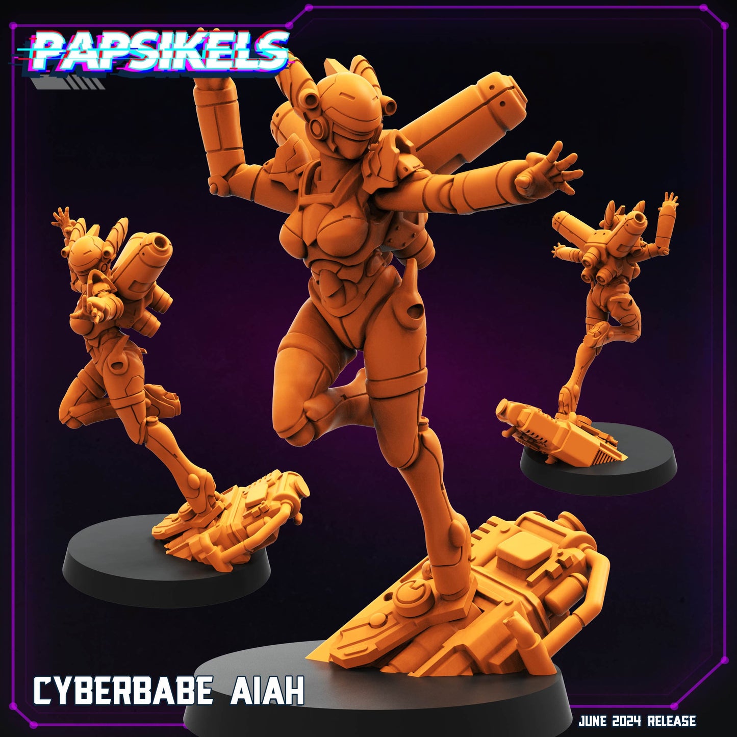 3D Printed Cyberbabe Set JUNE 2024 TRIBES - CYBERPUNK 28mm 32mm - 3D Printing Boss 