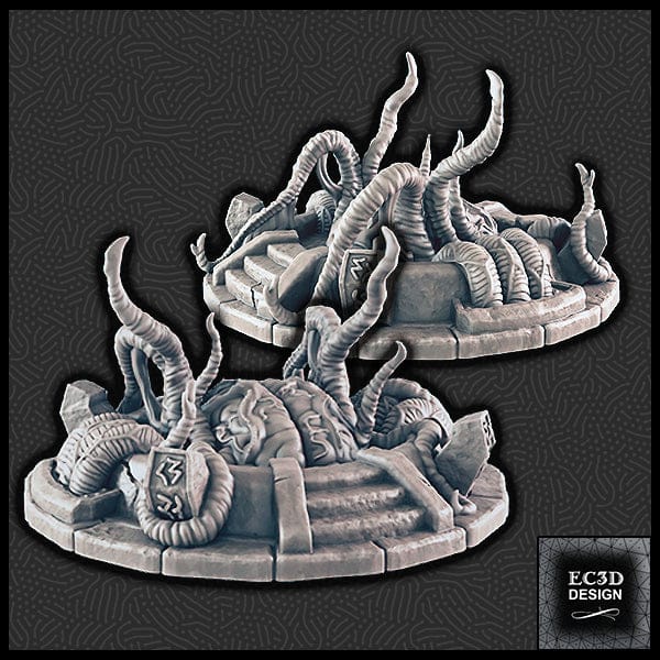 3 Rd Designs 3D Printed EC3D Designs Terrain Set A Den of Alien Evil 28 32mm D&D | D ...