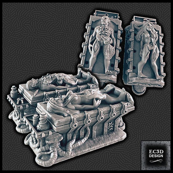 3D Printed EC3D Designs Terrain Set A Den of Alien Evil 28 32mm D&D - 3D Printing Boss 