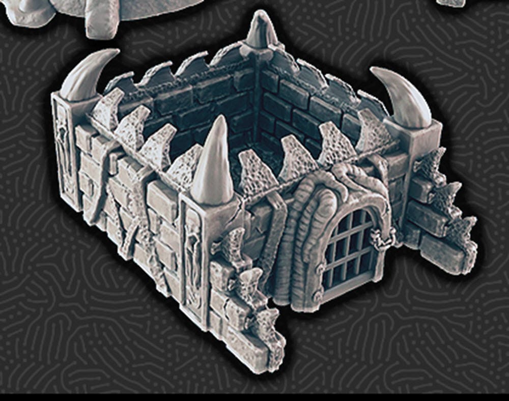 3D Printed EC3D Designs Terrain Set A Den of Alien Evil 28 32mm D&D - 3D Printing Boss 