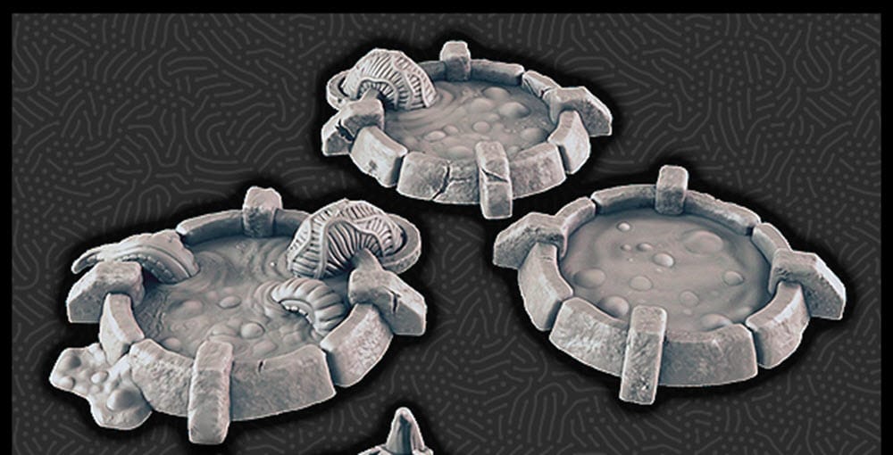 3D Printed EC3D Designs Terrain Set A Den of Alien Evil 28 32mm D&D - 3D Printing Boss 