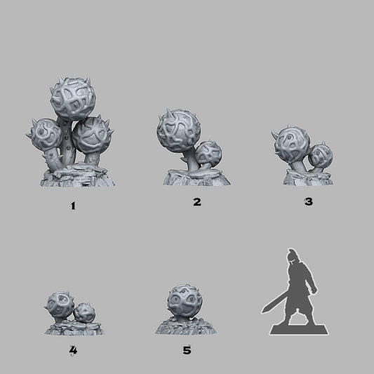 3D Printed Fantastic Plants and Rocks Alien Cactus 28mm - 32mm D&D Wargaming - 3D Printing Boss 
