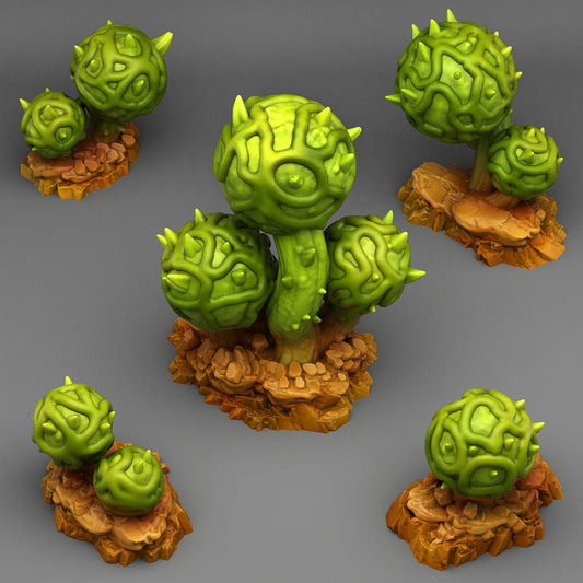 3D Printed Fantastic Plants and Rocks Alien Cactus 28mm - 32mm D&D Wargaming - 3D Printing Boss 