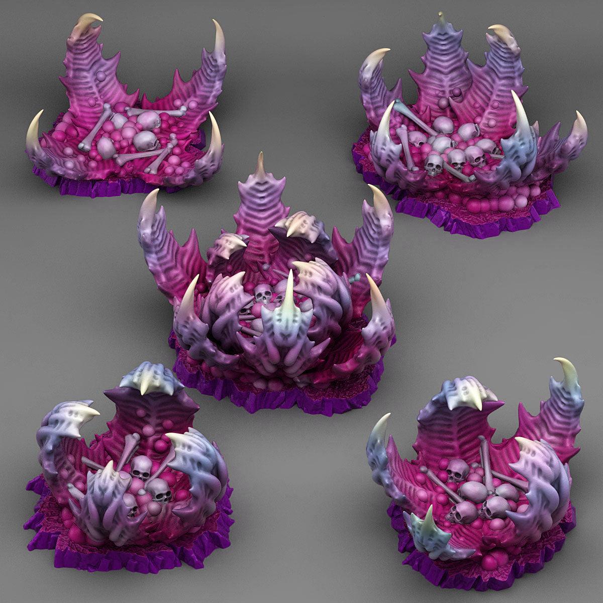 3D Printed Fantastic Plants and Rocks Alien Carnivorous Plants 28mm - 32mm D&D Wargaming - 3D Printing Boss 