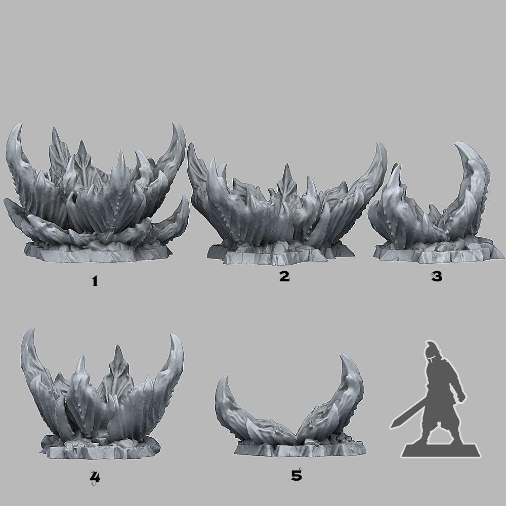 3D Printed Fantastic Plants and Rocks Alien Flowers 28mm - 32mm D&D Wargaming - 3D Printing Boss 