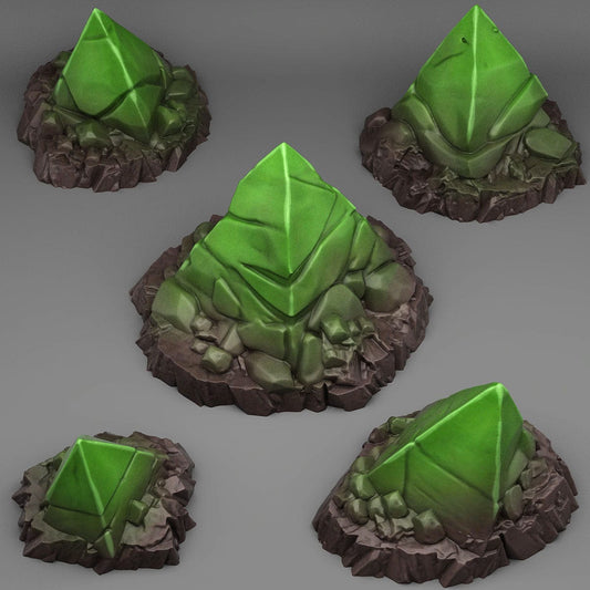 3D Printed Fantastic Plants and Rocks Alien Shards 28mm - 32mm D&D Wargaming - 3D Printing Boss 