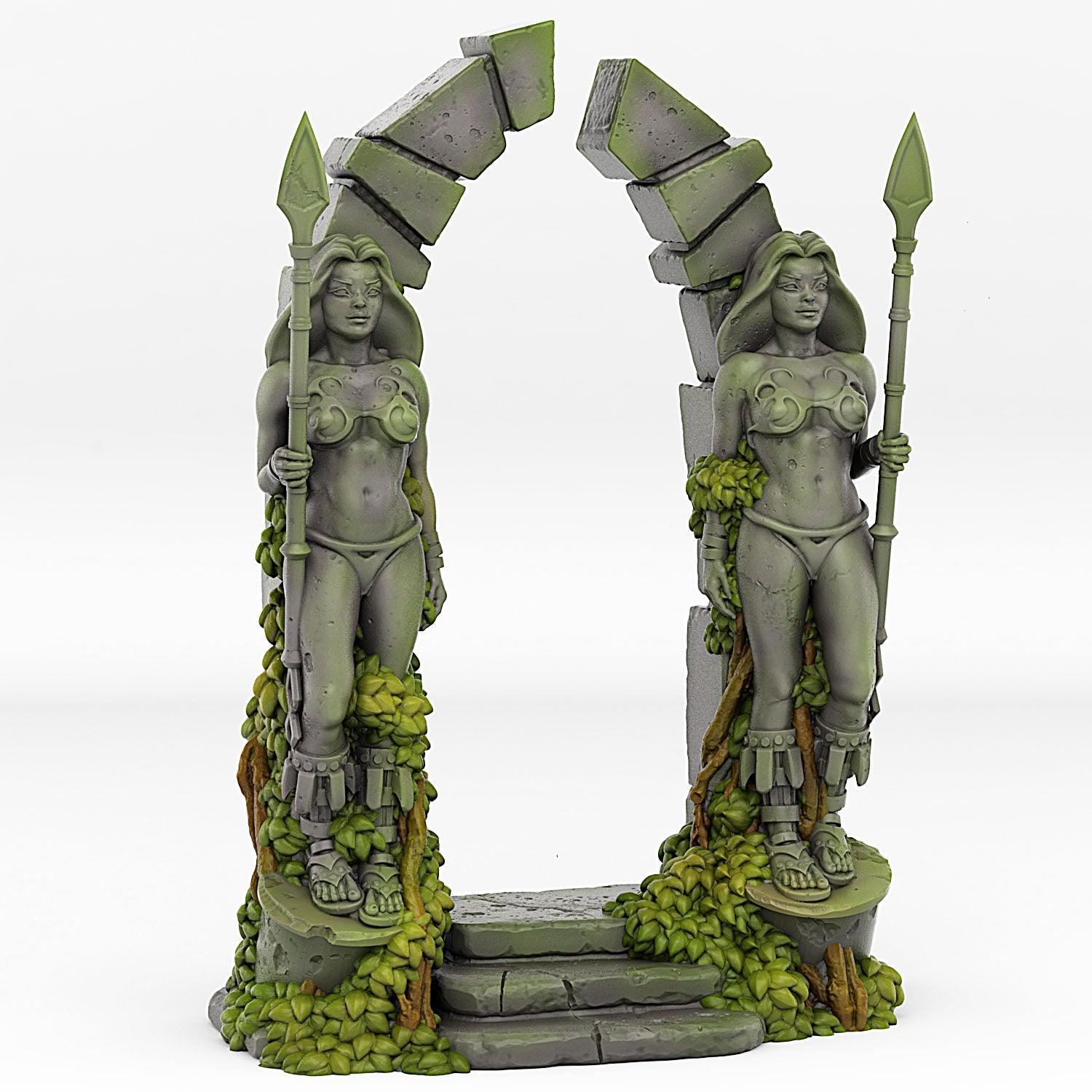 3D Printed Fantastic Plants and Rocks Amazone Portal With Its Lianas Effect 28 32 mm Wargaming DnD - 3D Printing Boss 