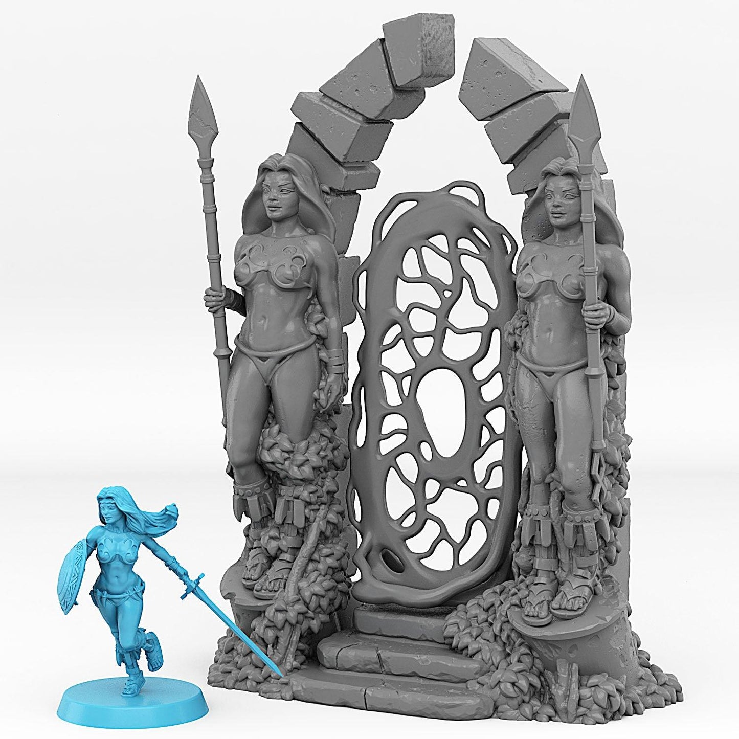3D Printed Fantastic Plants and Rocks Amazone Portal With Its Lianas Effect 28 32 mm Wargaming DnD - 3D Printing Boss 