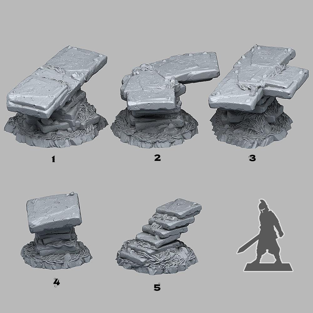 3D Printed Fantastic Plants and Rocks Aztec Modular Bridges 28mm - 32mm D&D Wargaming - 3D Printing Boss 