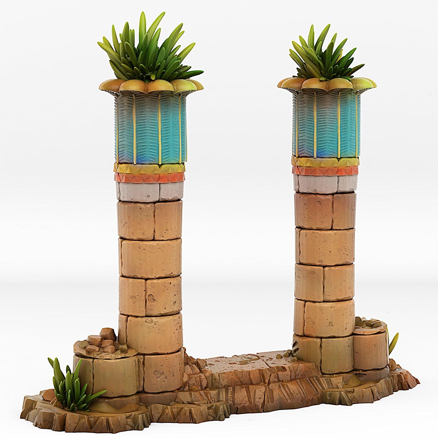 3D Printed Fantastic Plants and Rocks Babylone Portal With Its Magic Water Effect 28mm - 32mm D&D Wargaming - 3D Printing Boss 