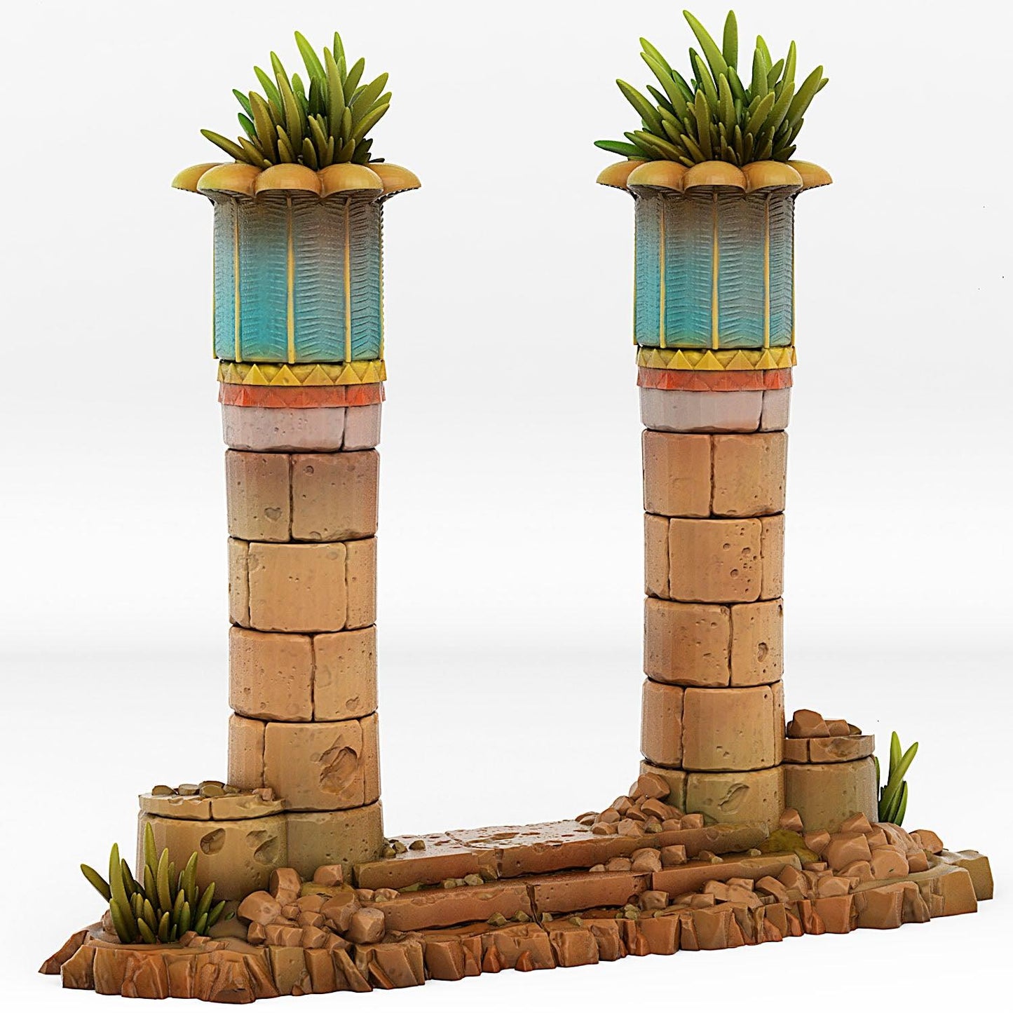 3D Printed Fantastic Plants and Rocks Babylone Portal With Its Magic Water Effect 28mm - 32mm D&D Wargaming - 3D Printing Boss 