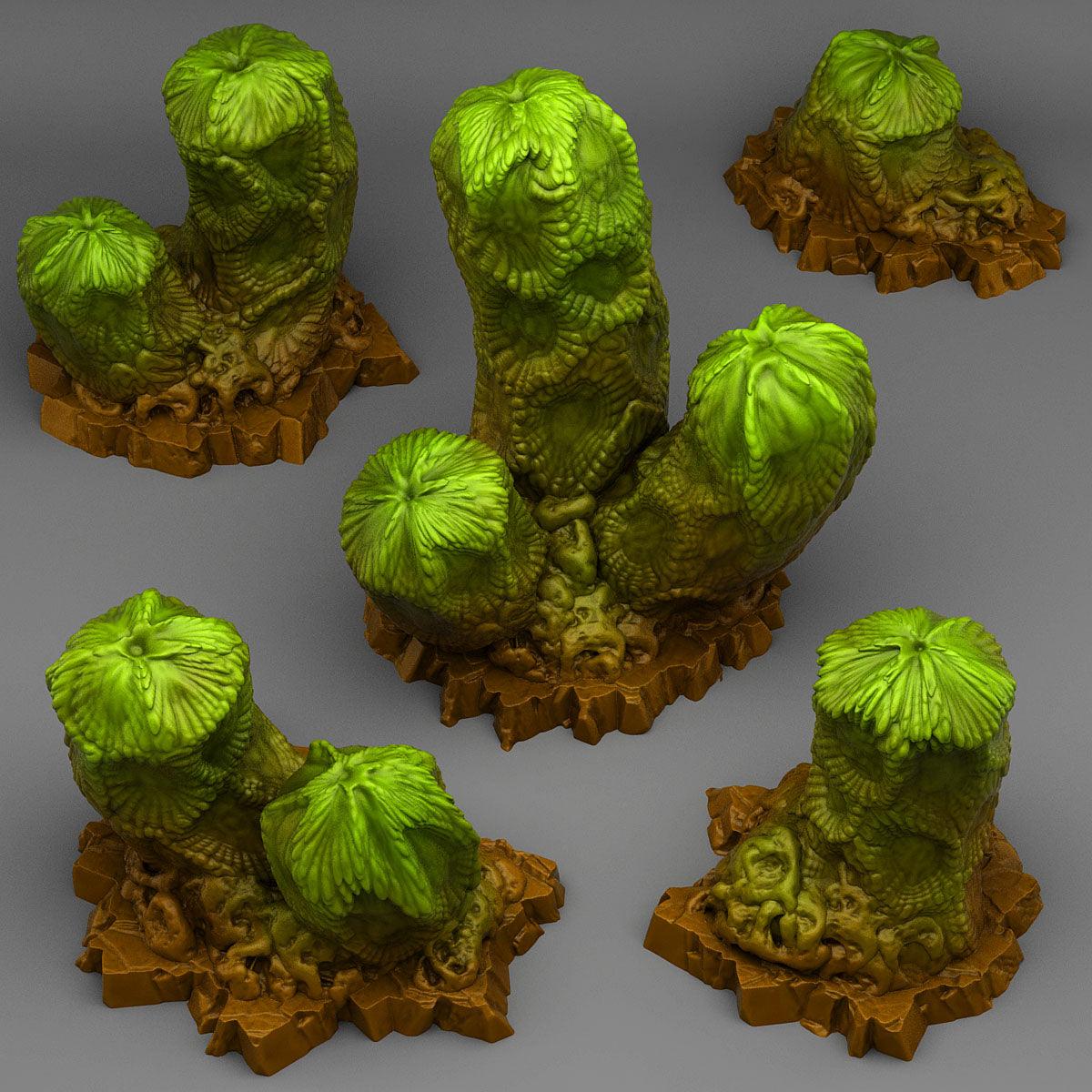 3D Printed Fantastic Plants and Rocks Cactus From Mars 28mm - 32mm D&D Wargaming - 3D Printing Boss 