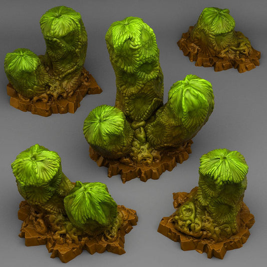 3D Printed Fantastic Plants and Rocks Cactus From Mars 28mm - 32mm D&D Wargaming - 3D Printing Boss 