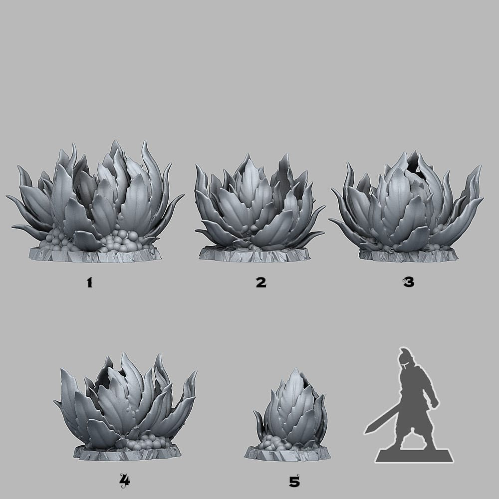 3D Printed Fantastic Plants and Rocks Carnivorous Alien Plants 28mm - 32mm D&D Wargaming - 3D Printing Boss 