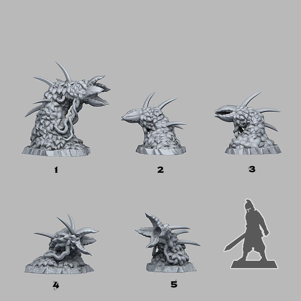 3D Printed Fantastic Plants and Rocks Carnivorous Hedges 28mm - 32mm D&D Wargaming - 3D Printing Boss 