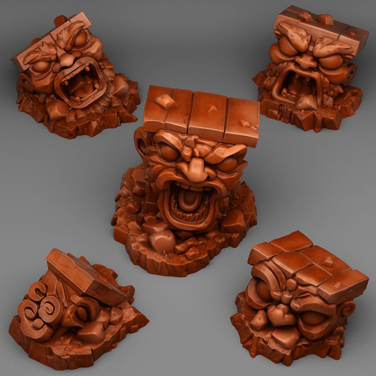 3D Printed Fantastic Plants and Rocks Cursed Totems 28mm - 32mm D&D Wargaming - 3D Printing Boss 