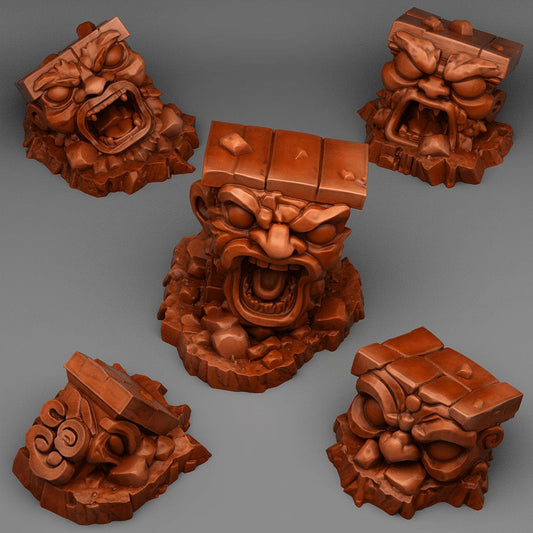 3D Printed Fantastic Plants and Rocks Cursed Totems 28mm - 32mm D&D Wargaming - 3D Printing Boss 