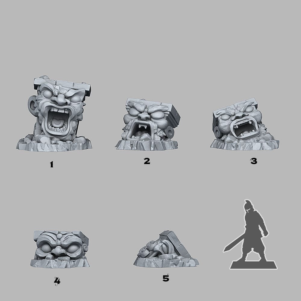 3D Printed Fantastic Plants and Rocks Cursed Totems 28mm - 32mm D&D Wargaming - 3D Printing Boss 